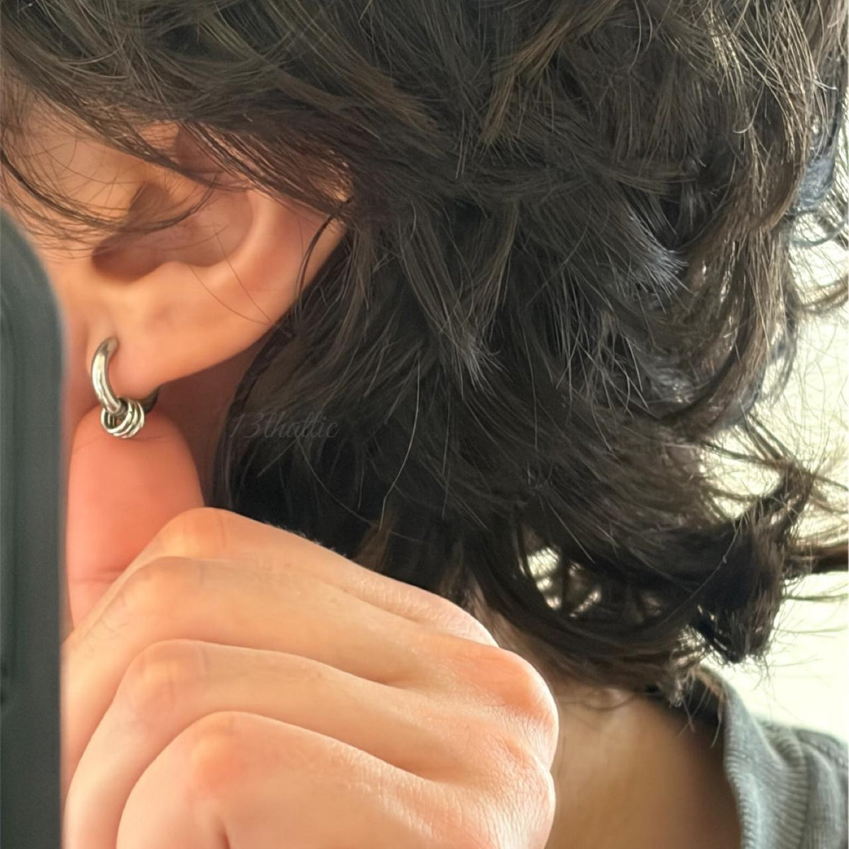 8 MM Triple Hoop Earrings