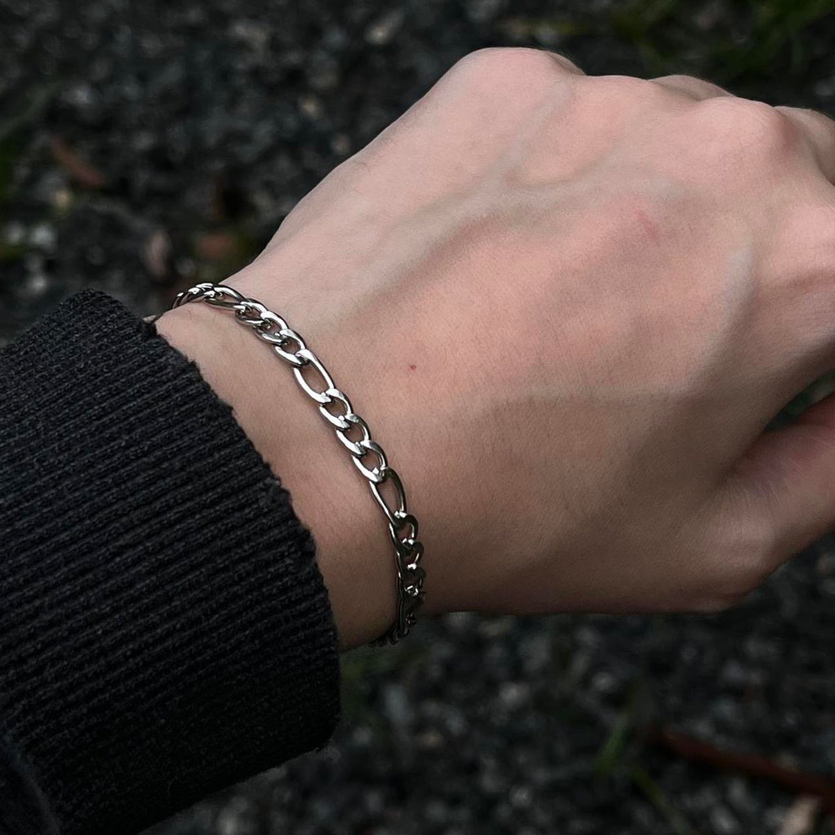 4 MM Figaro Chain Bracelet