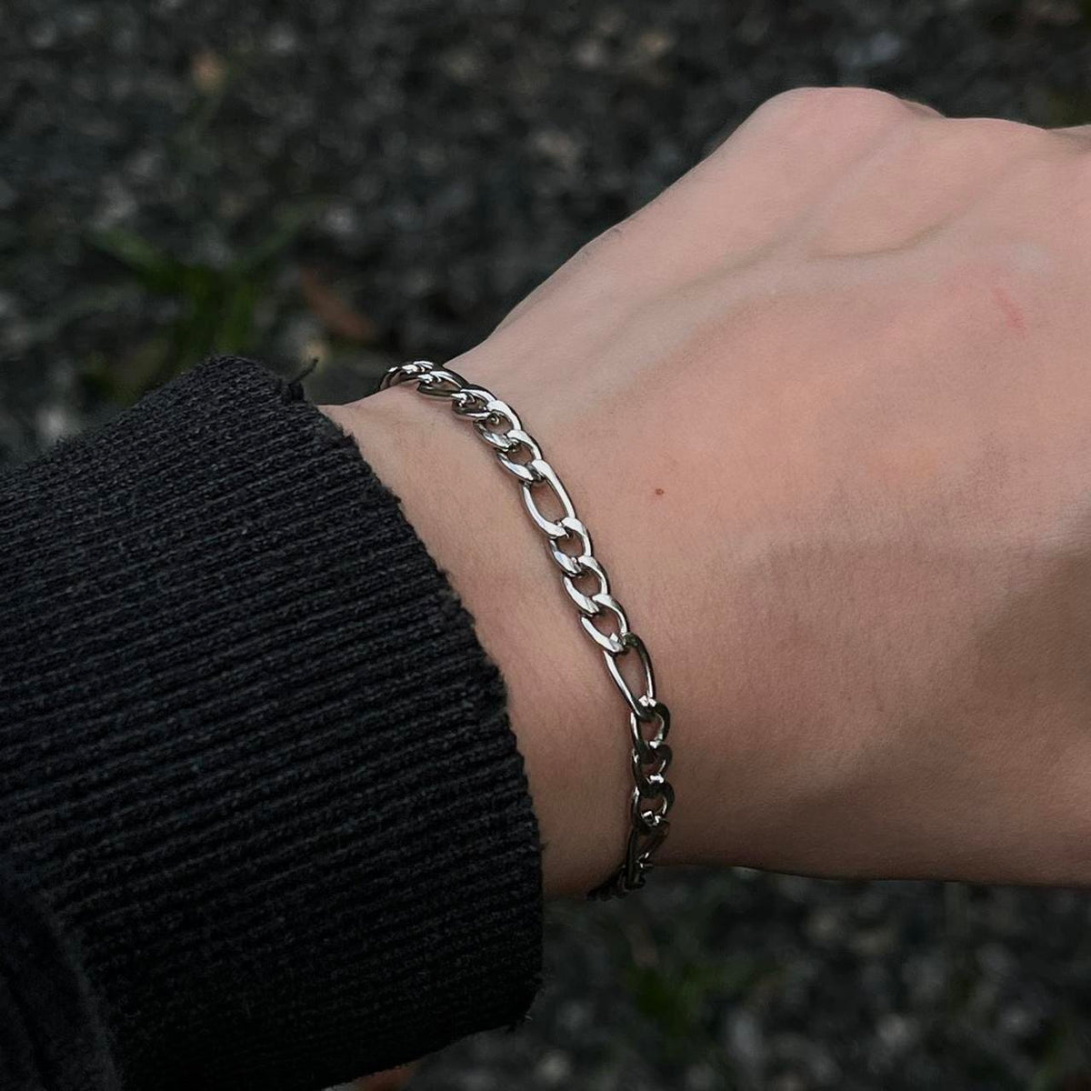 4 MM Figaro Chain Bracelet