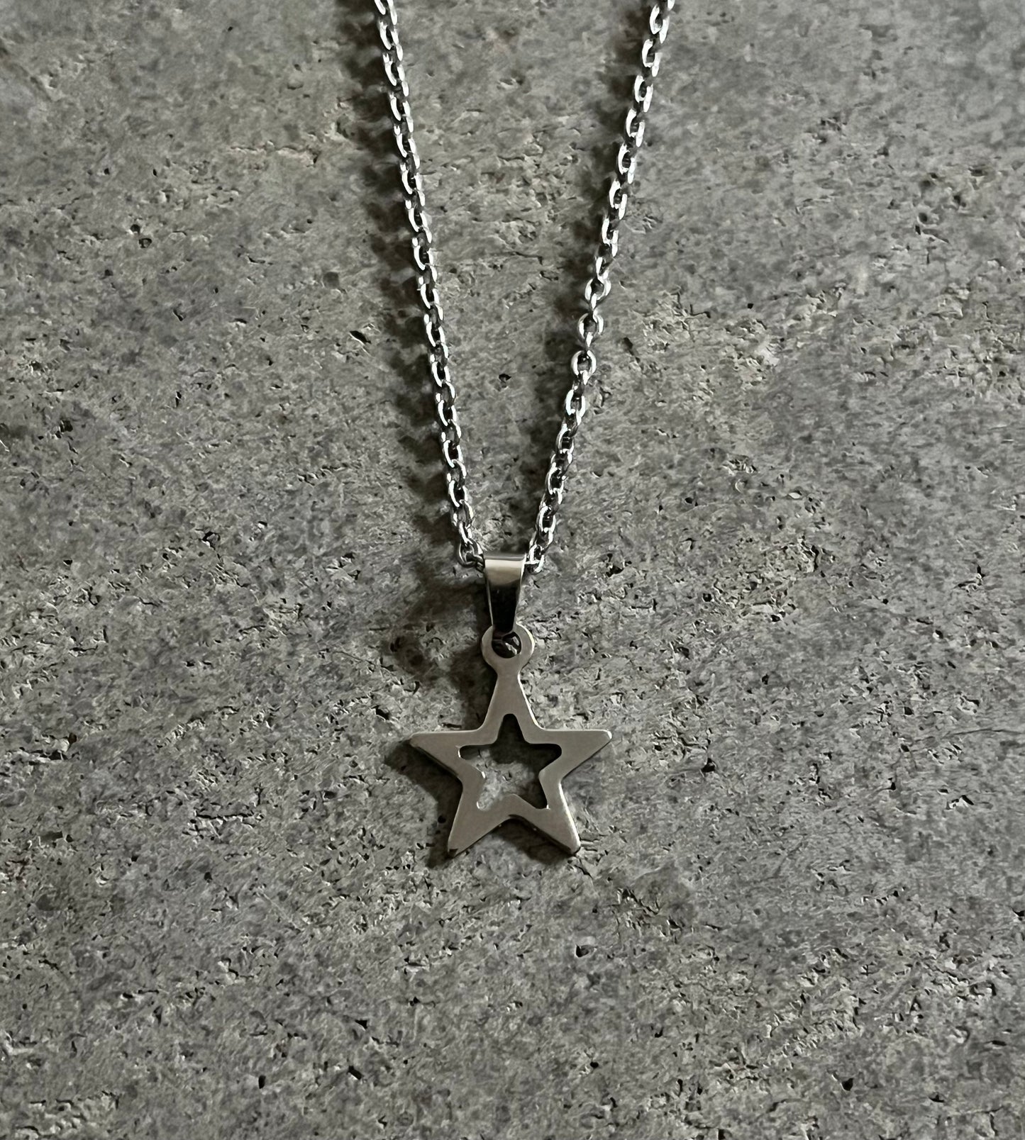 Stainless Steel Star Necklace – Cut-Out & Full Star Charm