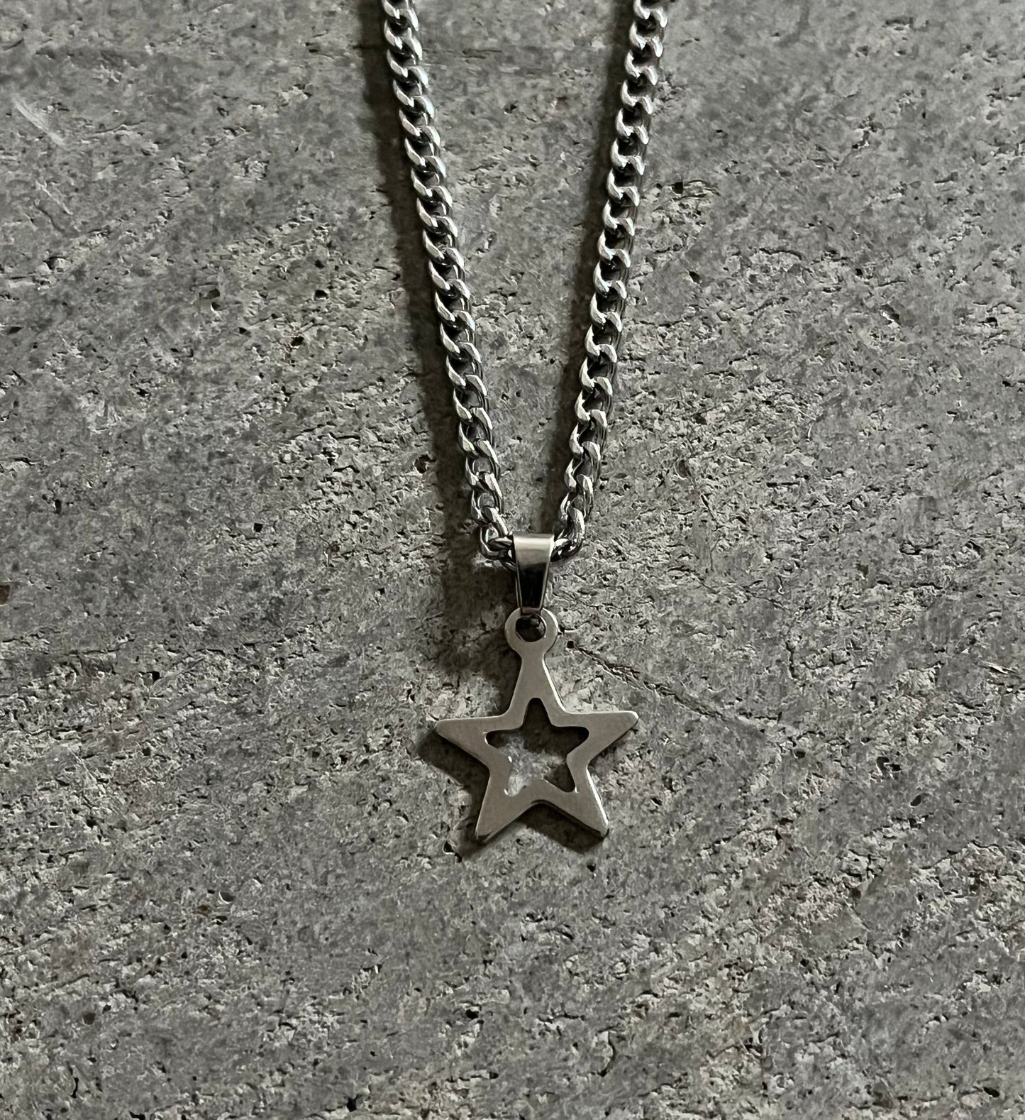Stainless Steel Star Necklace – Cut-Out & Full Star Charm